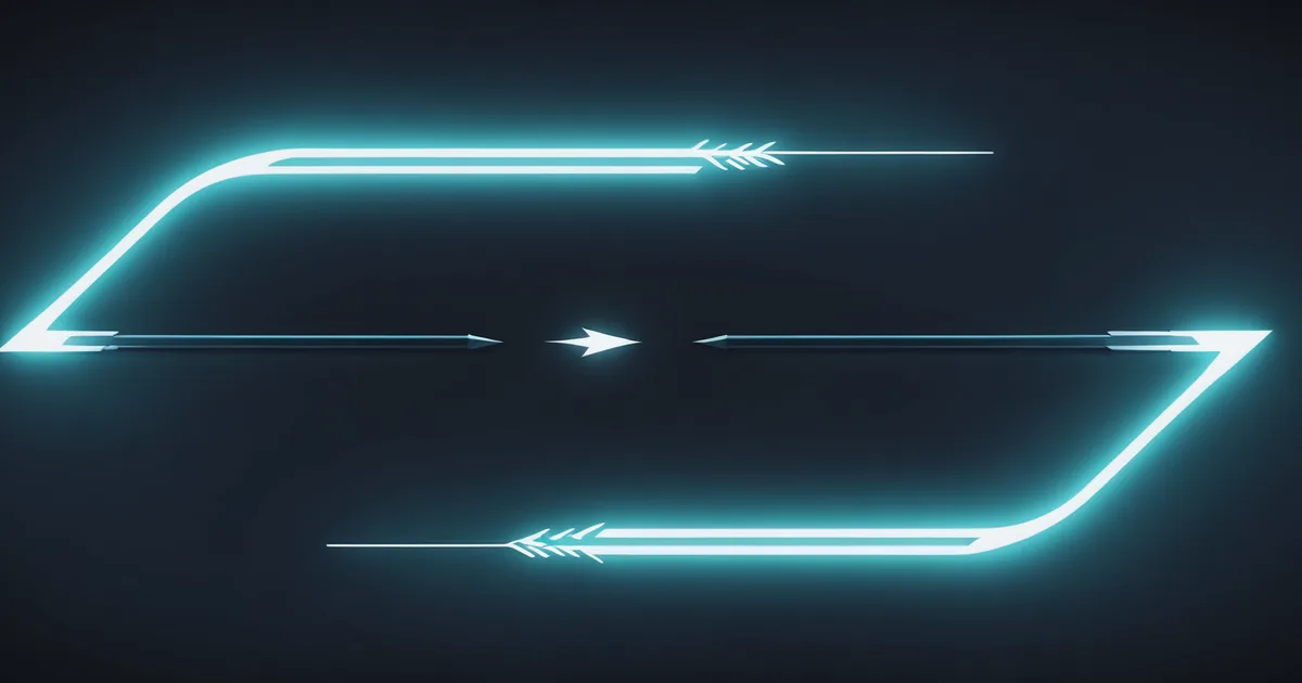 Two arrows pointing in opposite directions representing inbound and outbound call flows