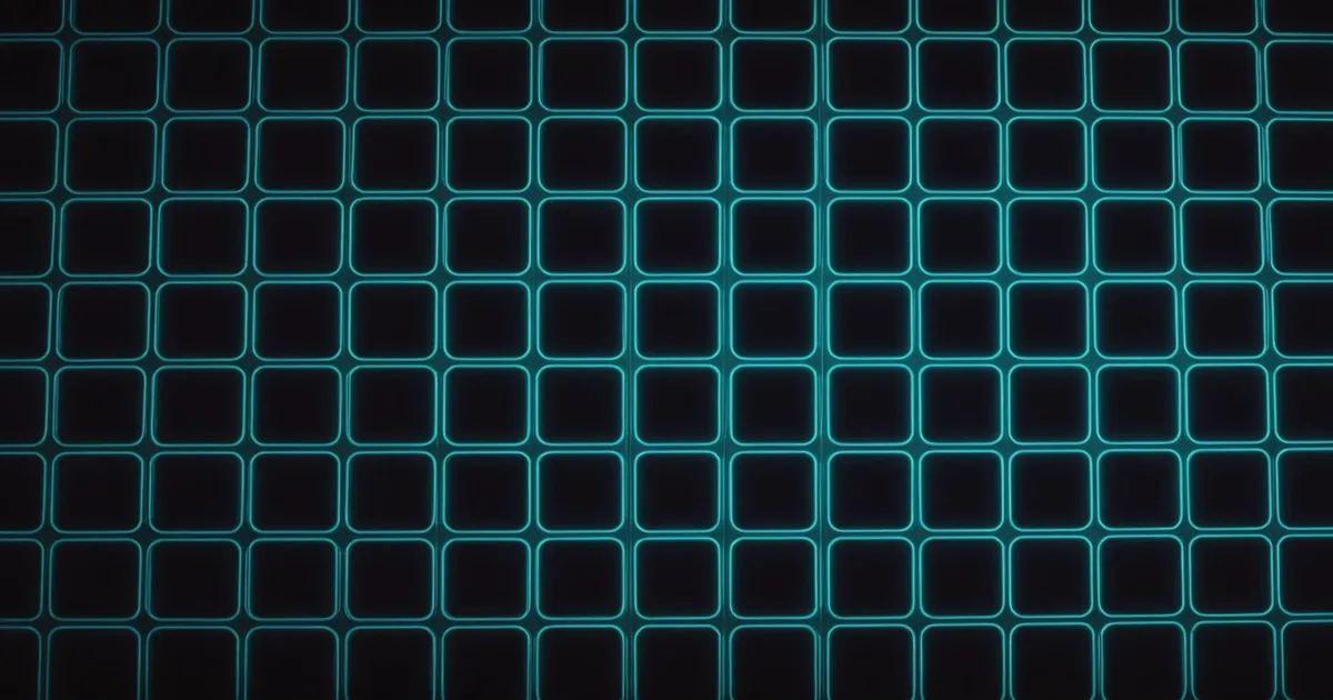 Abstract calendar grid with glowing connection points representing scheduled appointments